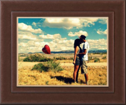 framed heart balloon